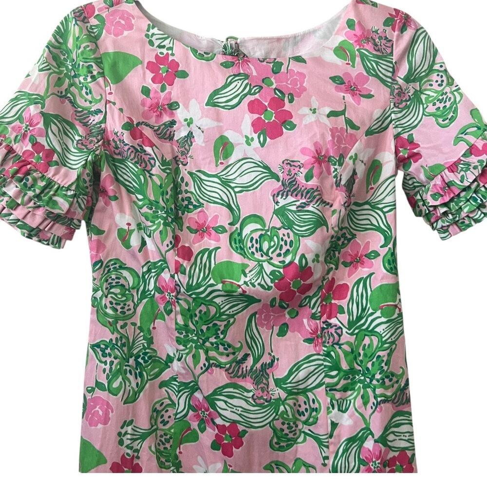 Lilly Pulitzer Jubilee Tiger Lily Floral Shift Mini Dress Size 0 - Picture 3 of 14